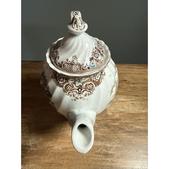 Johnson Bros Heritage Hall COFFEE POT French Provincial Staffordshire Brown - Picture 4 of 10